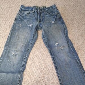 Ripped Blue Denim Jeans